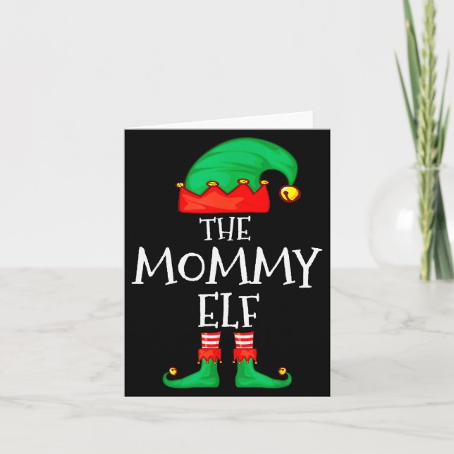 Carte Elf Family Christmas Mommy Mom Mother Mama Elf Swe (Devant)