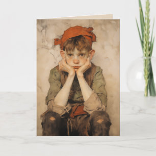 Carte Elfe de Noël expressionniste 2