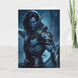 Carte Elfe foncé prêt pour la bataille Halloween