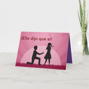Carte Elle a dit Oui, en espagnol