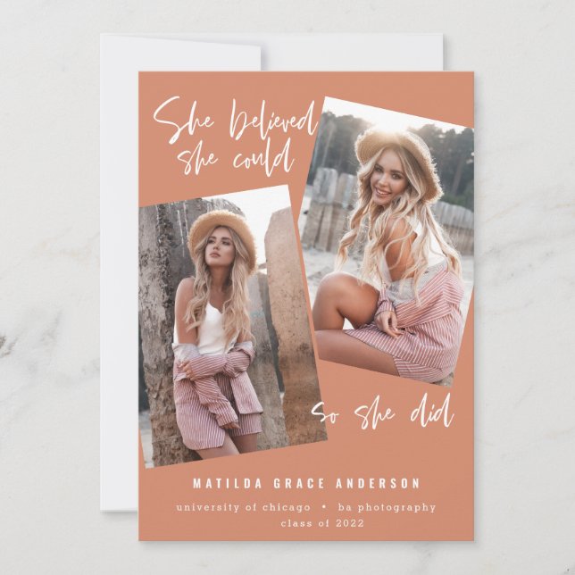 Carte Elle croyait qu'elle pouvait faire son diplôme (Devant)