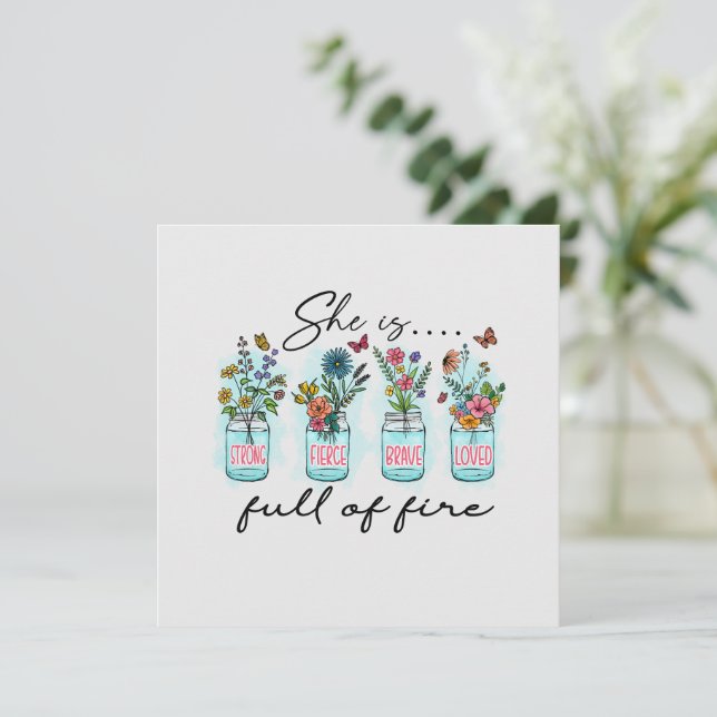 Carte Elle Est Pleine De Feu (Debout devant)