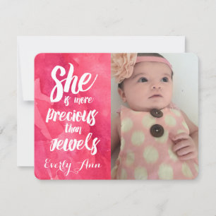 Carte Elle est plus Précieuse que Bijoux Baby Girl CDeer