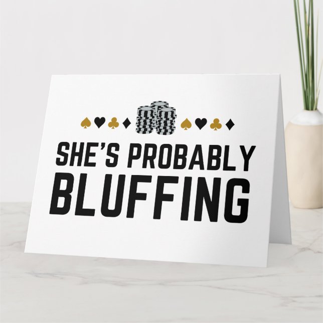 Carte Elle est probablement Bluff - Casino Poker Bluff c (Devant)