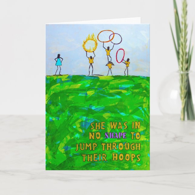 Carte Elle était dans aucune FORME à sauter par leurs (Devant)