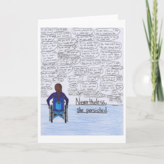Carte Elle Persistait (Fauteuil Roulant)