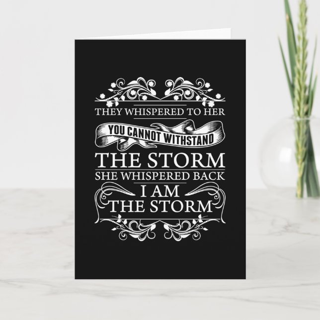 Carte Elle S'Est Dérangée En Retour Je Suis La Tempête (Devant)