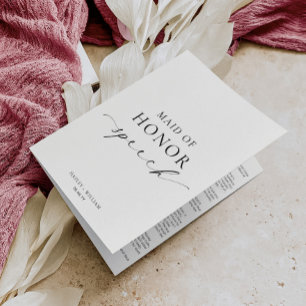 Carte Ellesmere Maid OF Honor Discours Mariage