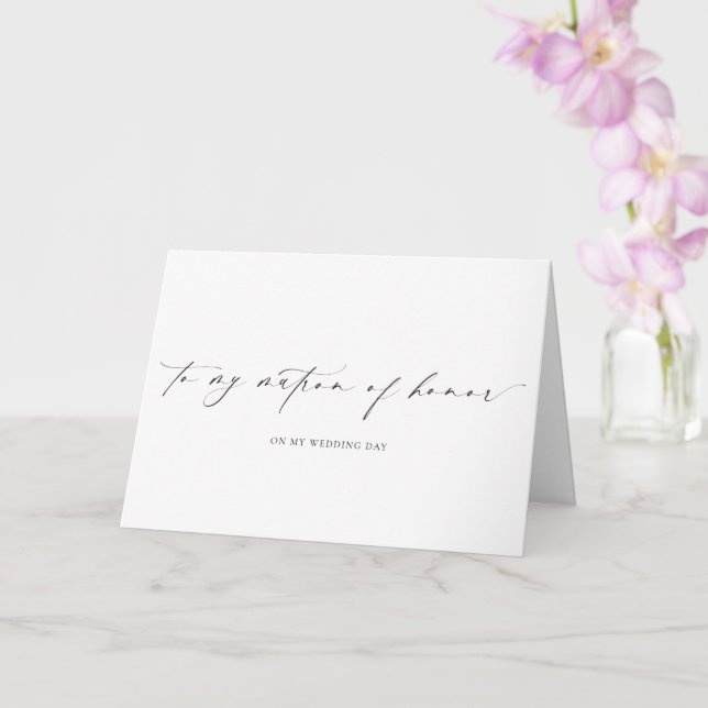 Carte Ellesmere Pour Ma Demoiselle D'Honneur Jour De Mon (Orchidée)