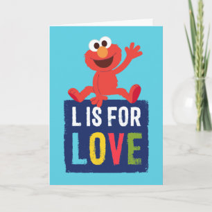 Carte Elmo   L est pour l'amour