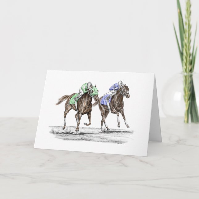 Carte Emballage de chevaux de pur sang (Devant)