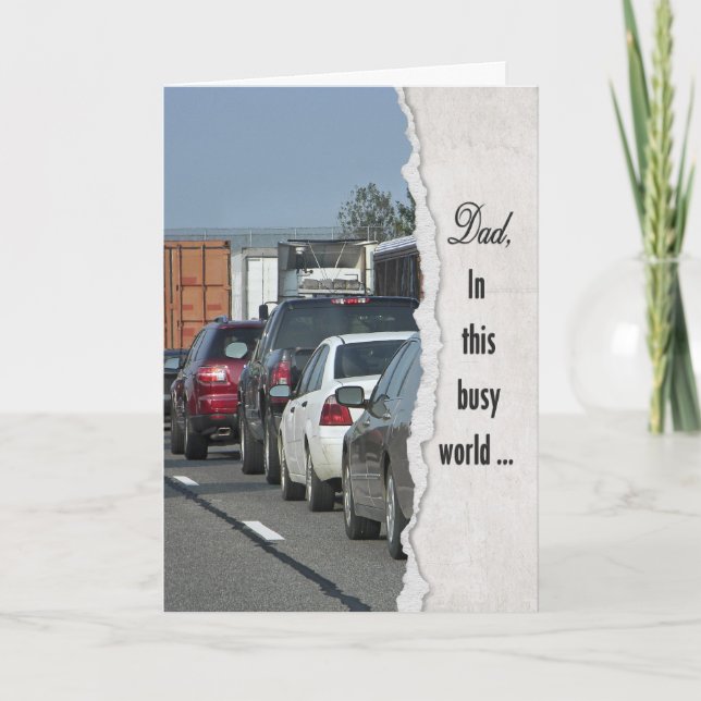 Carte Embouteillage - anniversaire pour le papa (Devant)