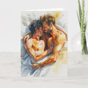 Carte Embrassade aquarelle ensoleillée