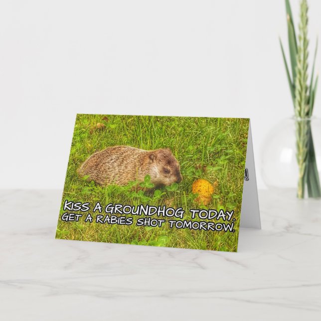 Carte Embrasse un marmotte aujourd'hui. Obtenir une cart (Devant)
