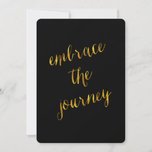 Carte Embrassez Le Citation De Voyage Gold Faux Foil Cou