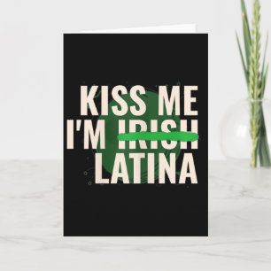 Carte Embrassez-moi, je suis Irlandaise Latine - Drôle d