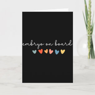 Carte Embryon à bord Cœur Transfert Ivf Jour Fertilité N