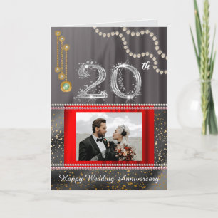 Carte Emerald 20th Anniversary Gold Number & Pearl