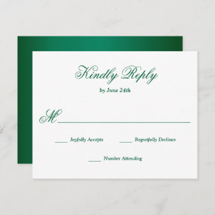 Carte Emerald Green RSVP