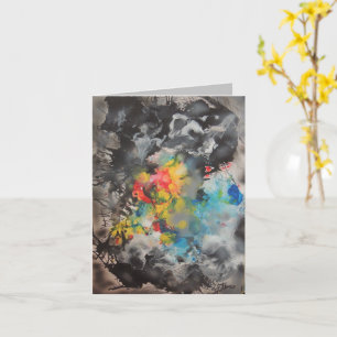 Carte Émergence de couleur Abstraite