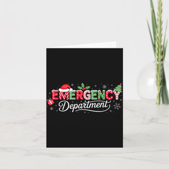 Carte Emergency Department Christmas Santa Er  (Devant)