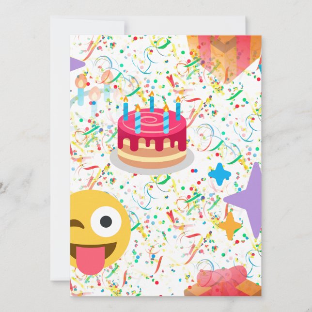 Carte emoji anniversaire heureux (Devant)