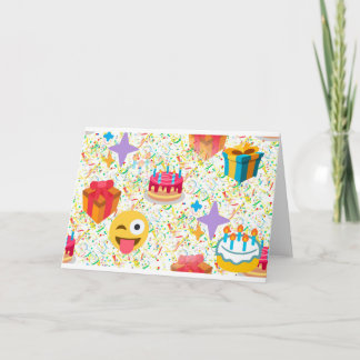 Carte emoji anniversaire heureux