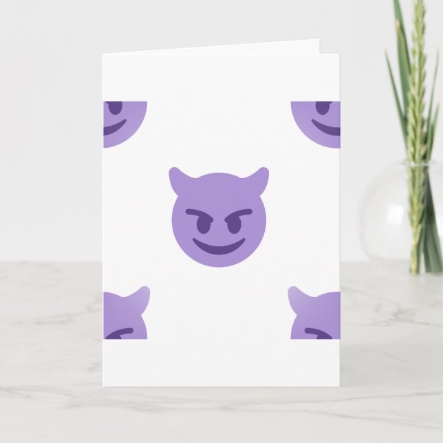 Carte emoji diable (Devant)