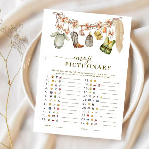 Carte Emoji Pictionary Reel Excité Baby shower de pêche