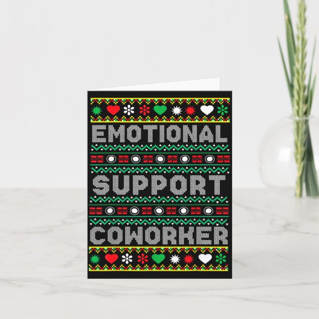 Carte Emotional Suprt Coworker Funny Ugly Christmas Swea (Devant)