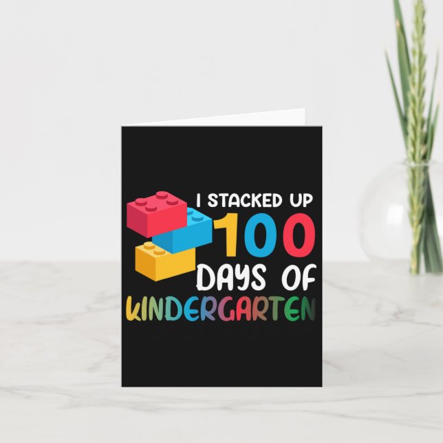 Carte Empilé 100 Jours De Bâtiment De La Maternelle (Devant)