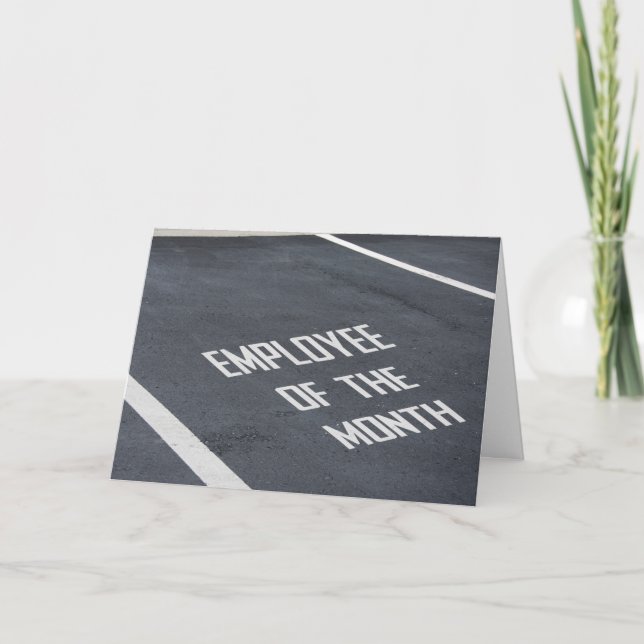 Carte Employé des félicitations de mois (Devant)