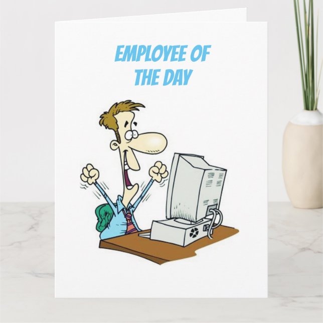 CARTE ****EMPLOYÉ DU JOUR*** SOUHAITS D'ANNIVERSAIRE (Devant)