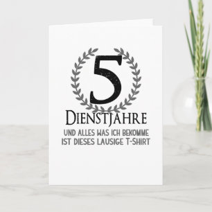 Carte Employés 5 ans Société de célébration