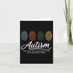 Carte Empreinte D'Autisme Chaque Impression Dit Un Autre