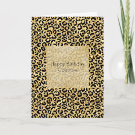 Carte Empreinte de léopard Parties scintillant Black Gol