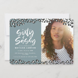 Carte Empreinte de léopard soixante et sassy 60e anniver