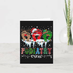 Carte Empreinte de Noël Docteur Podiatriste Podiatrie Cr