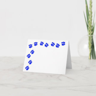 Carte Empreinte de patte bleue