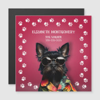 Carte Empreinte de patte de marchette de chien MAG