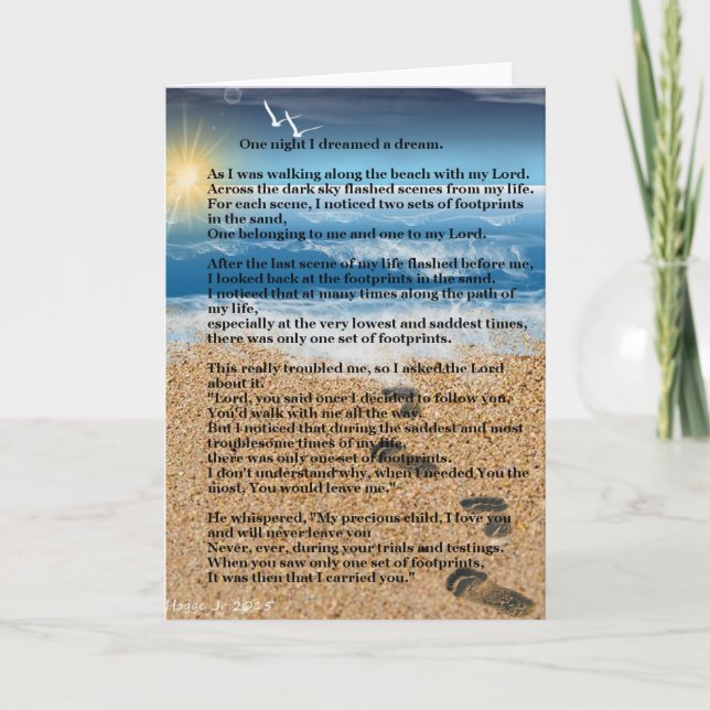 Carte Empreintes dans le sable (Devant)