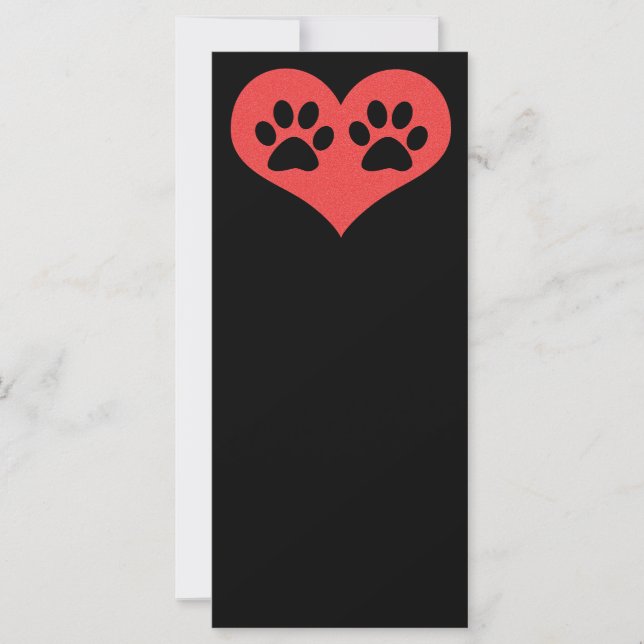 Carte Empreintes de pattes dans mon coeur par Shirley Ta (Devant)