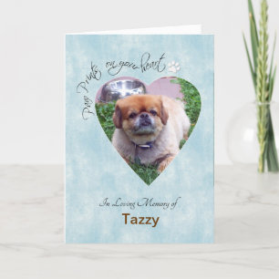 Carte "Empreintes de pattes sur votre coeur" Chien photo