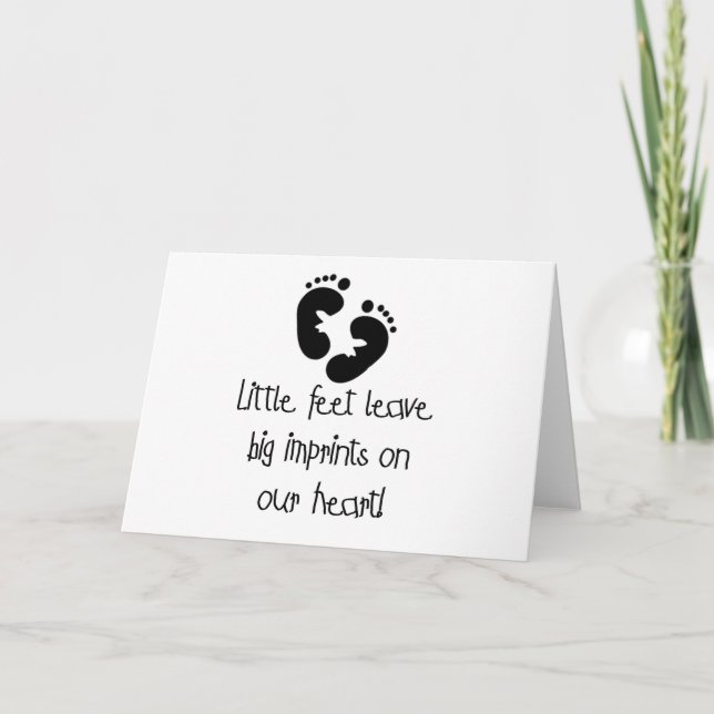Carte Empreintes noires Petits pieds Grandes empreintes (Devant)