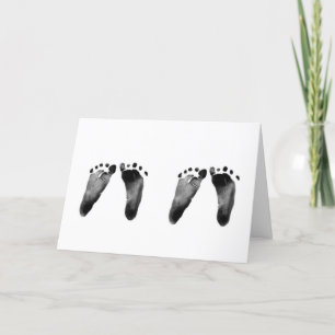 Carte Empreintes Twins Newborn