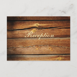 Carte en bois de réception de grange rustique de