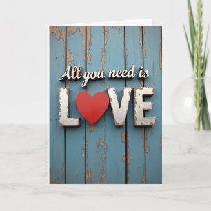 Carte en bois 'Tout ce dont vous avez besoin est l