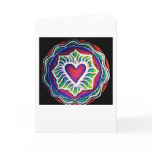 Carte en expansion de mandala de coeur