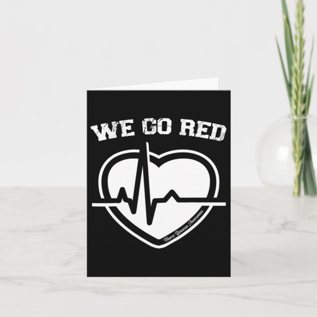 Carte En Février, Nous allons Red Heart Disease Awarenes (Devant)