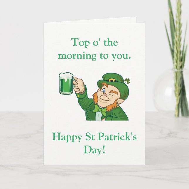 Carte En haut du matin (Devant)